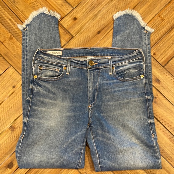 True Religion Hallie Mid Rise Super Skinny Fringe Jeans - Picture 3 of 7